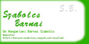 szabolcs barnai business card